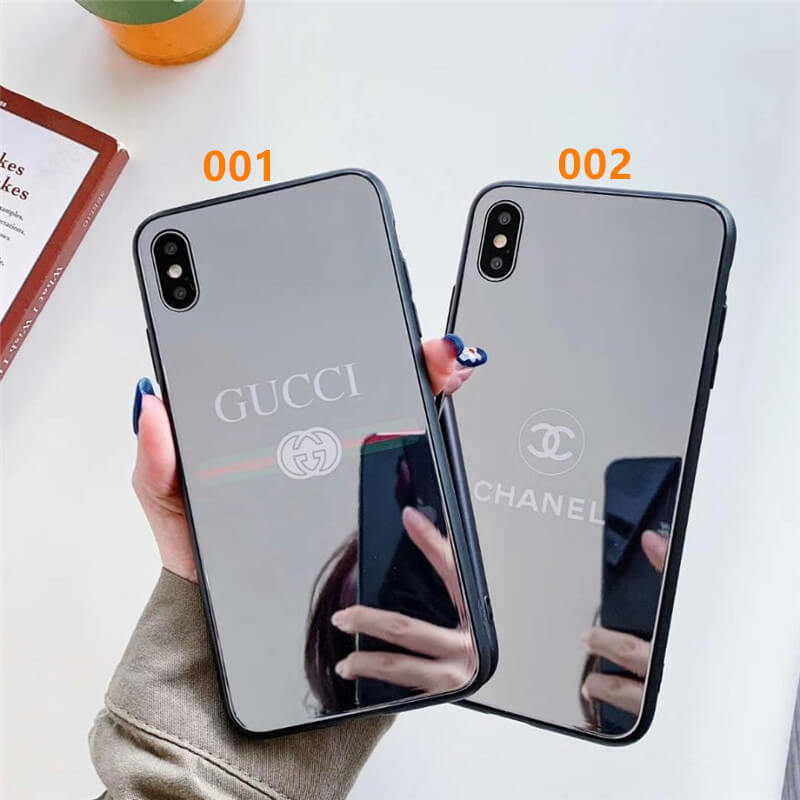 gucci スマホケース iphone11promax 鏡面 シャネルパロディ iPhone11 