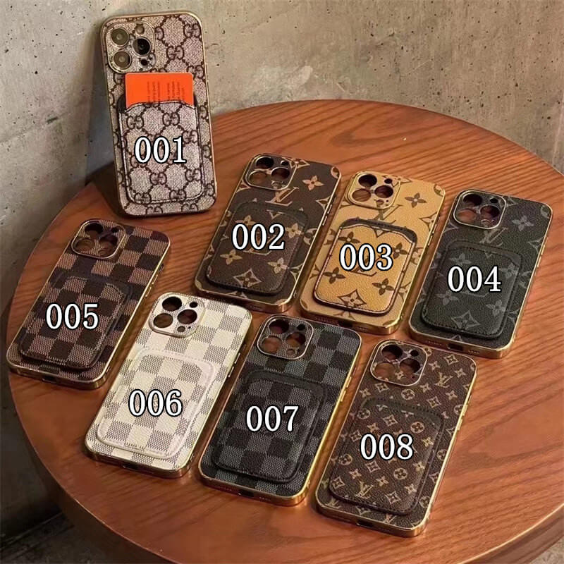 iphone15ケース 背面収納 ブランド ヴィトン 風 スマホケース  