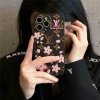 ルイヴィトン iphone16/16promax ケース 桜 iphone15/14 ケース 可愛い ブランド iphone ケース おもしろ ヴィトン風 iphone ケース 女子 人気