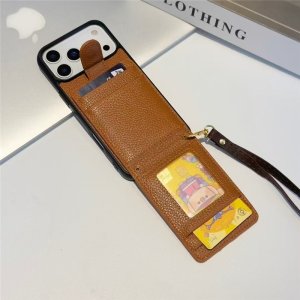 Alternative view of chanel アイフォン17 ケース シャネル iphoen17pro/17air ケース カード ケース 付き iphone ケース ハイブランド iphone16pro/15pro ケース 革 高級 iphone16promaxケース ストラップ付き