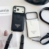プラダ スマホ ショルダー iphone17/17pro ケース カード収納 prada iphone16promax ケース ペア 大人 ブランド iphone15/14 ケース カード ケース 付き