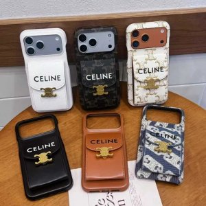 セリーヌ アイ フォン ケース iphone17/17pro ケース ハイブランド celine iphone16pro ケース カード収納 iphone15/14ケース ブランド お揃い