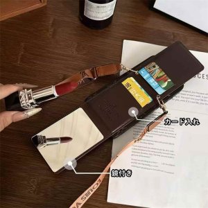 Alternative view of カード収納 iphoneケース ハイブランド iphone17pro/17promaxケース ルイヴィトン iphone16/16proケース ミラー付き gucci パロディ iphone15/14 ケース スマホショルダー ハイブランド 人気